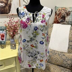 Crosby Pink and Blue Tie Front Blouse